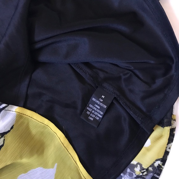 AB Studio Smocked Peplum Floral Chiffon Top Size Medium - Picture 13 of 16